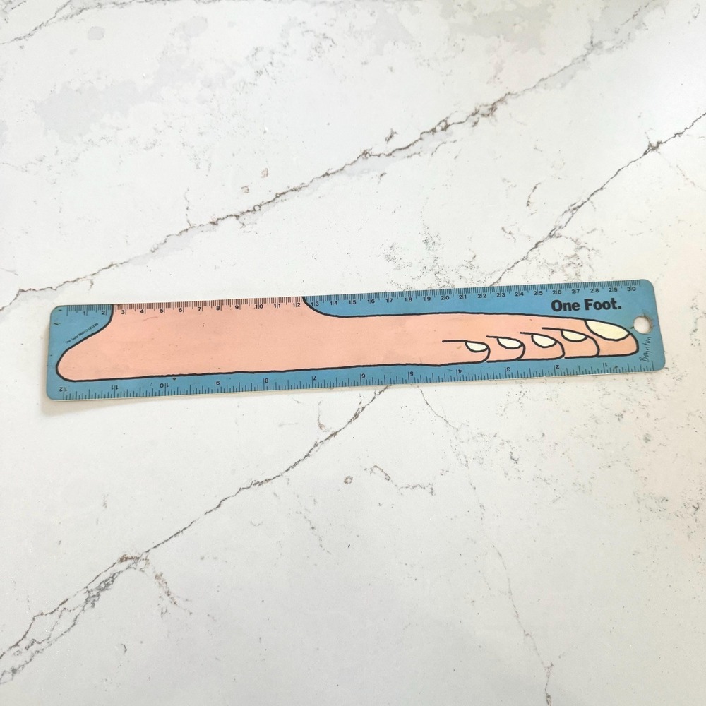 Vintage Sandra Boynton Foot Ruler‎ - 1986 Illustrated Decor